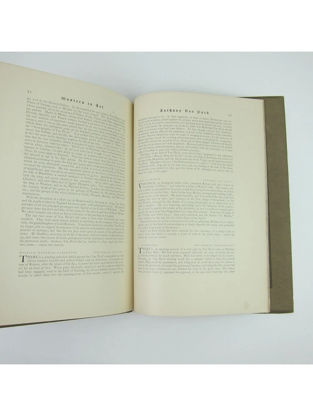 Masters In Art Illustrated Monographs Anthony Van Dyck Part 1 Vol 1 Antique 1900
